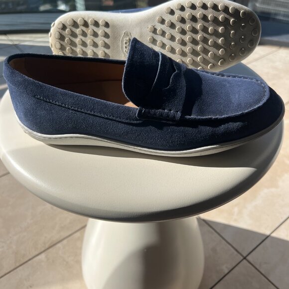 Tod's blue suede penny loafers - Picture 3 of 8